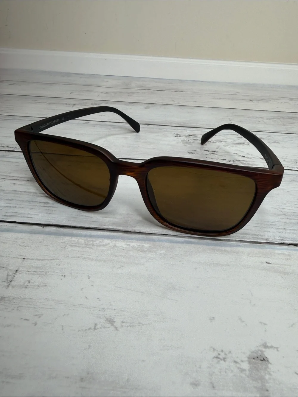 SUNCLOUD Women’s Wood-Effect Brown Frame Sunglasses with Brown Lenses
